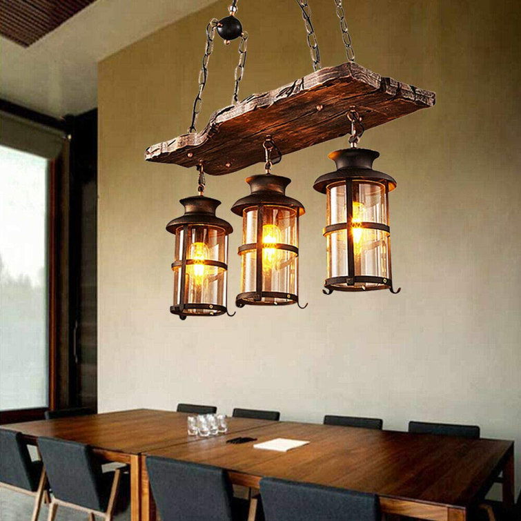 Rustic island pendant on sale lighting